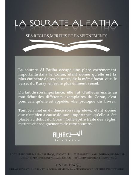 La sourate Al Fatiha Ses règles, mérites et enseignements 
