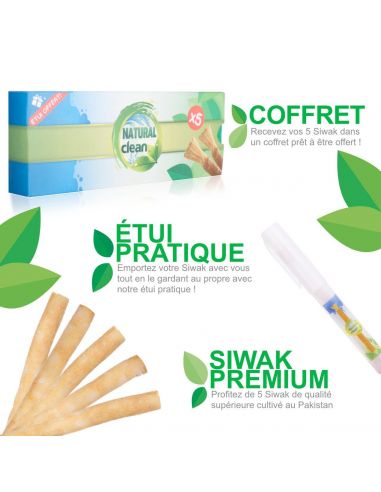 Coffret de 5 siwak + 1 étui offert