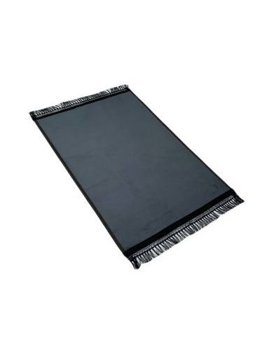 Tapis Enfant de Prière couleur unie - GRIS FONCE - Molletonné, Épais  - Confortable et Anti-Dérapant 