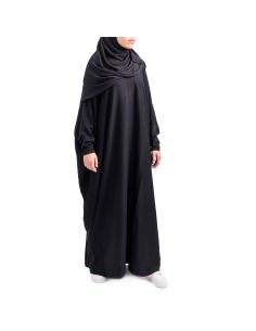 Abaya Bahraini - Maison Sultan - Noir manches lycra