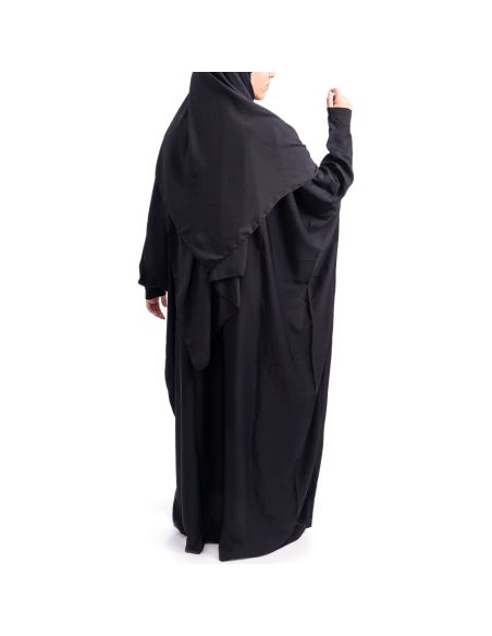 Abaya Bahraini - Maison Sultan - Noir manches lycra