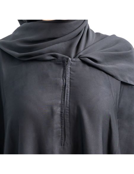 Abaya Bahraini - Maison Sultan - Noir manches lycra