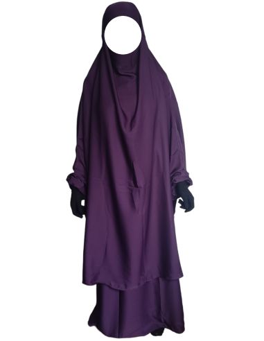 Jilbab 2 pièces Nida - Prune -  Marque SULTAN