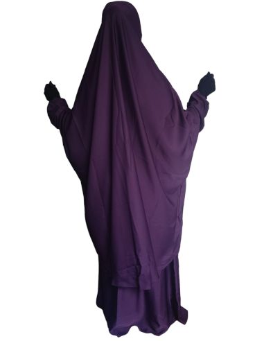 Jilbab 2 pièces Nida - Prune -  Marque SULTAN
