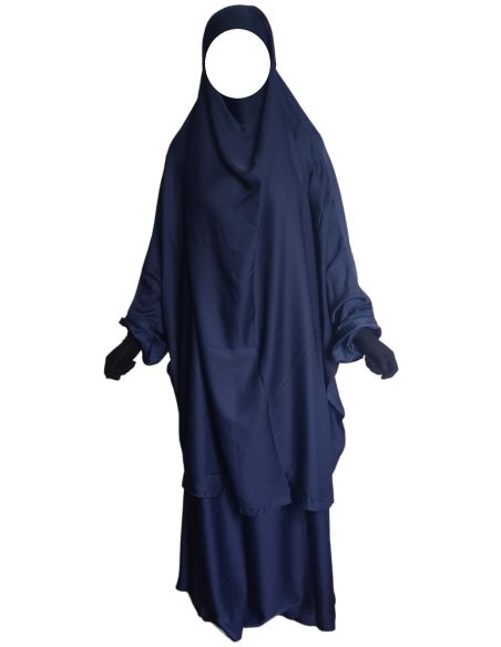Jilbab 2 pièces Nida - Bleu -  Marque SULTAN