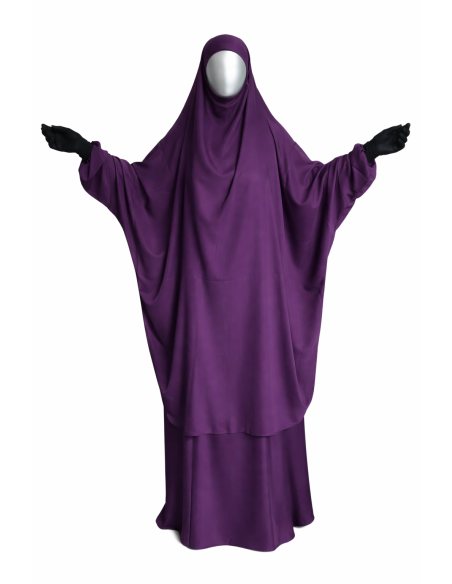 Jilbab 2 pièces Nida - Prune -  Marque SULTAN