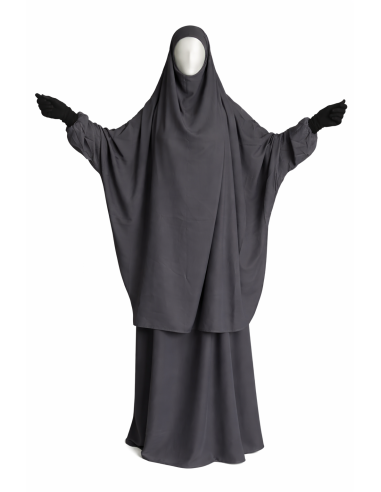 Jilbab 2 pièces Nida - Gris -  Marque SULTAN -...