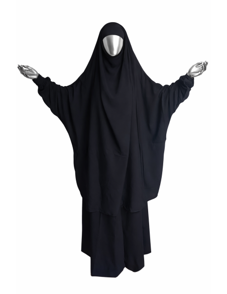 Jilbab 2 pièces Nida - Noir -  Marque SULTAN