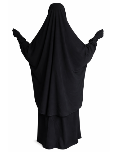 Jilbab 2 pièces Nida - Noir -  Marque SULTAN