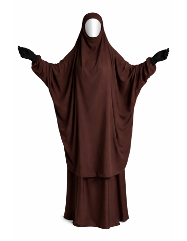 Jilbab 2 pièces Nida - Marron -  Marque SULTAN